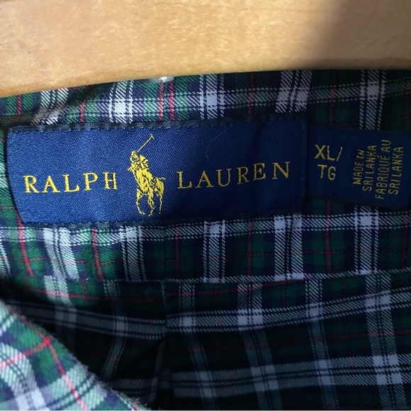 Polo Ralph Lauren Men's Long Sleeve Button Down Size XL Green Plaid Preppy - Picture 3 of 7